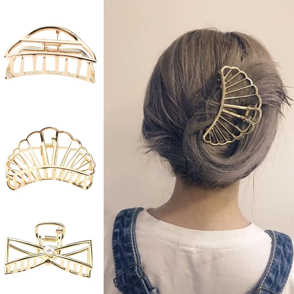 3 шт. модный металлический коготь для волос женские заколки зажим густых волос| |