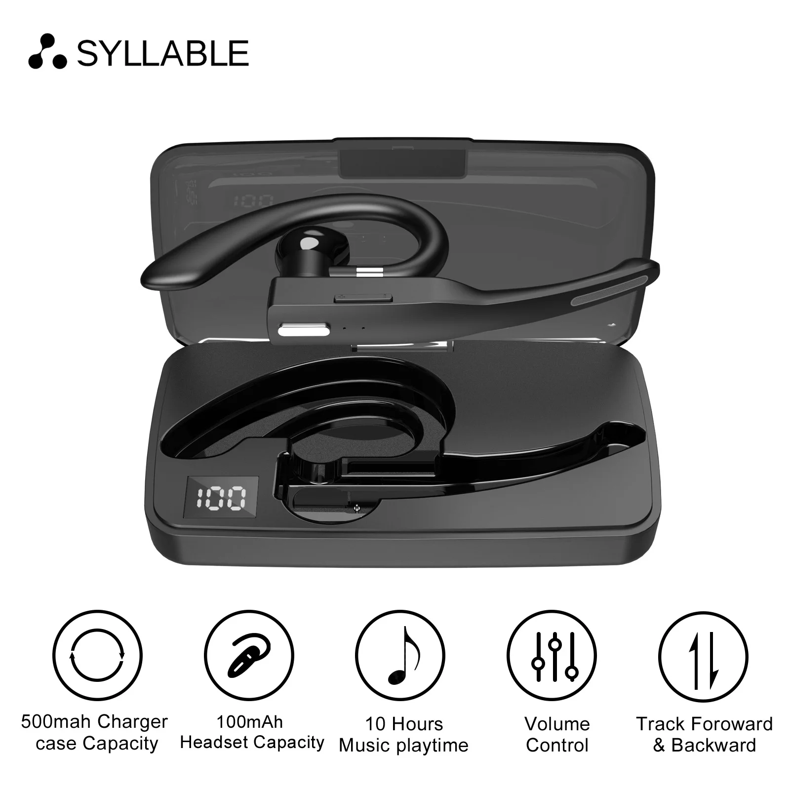 

Original SYLLABLE YYK-525 wireless sport Earphones Fit for BT V5.1 bass noise reduction SYLLABLE YYK-525 Volume control earbuds