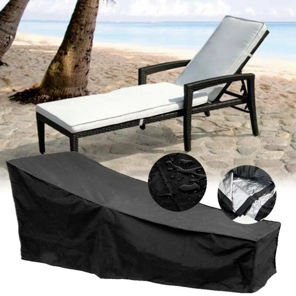 Waterproof Sun Lounger Sun Bed Garden Furniture Cover Heavy Duty Patio Rattan Outdoor Furniture Sunscreen
