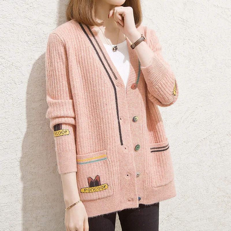 

2021 Ins New Fashion Women Cardigans Women Knit Clothing Outwear Cardigans Women Winter Sweaters