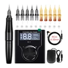 Профессиональный набор тату-машинки TP5 мощный тату-пистолет Вращающаяся ручка Набор картриджей иглы Мощные мощные тату блоки питания