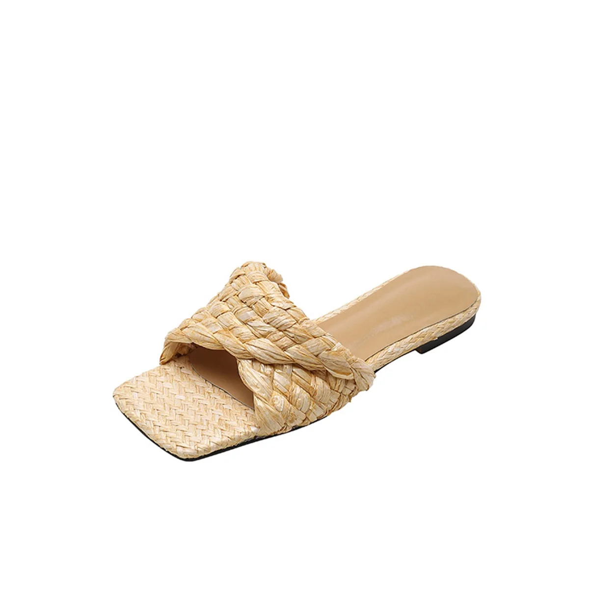 

2021 summer fashion female flat heel slippers comfortable material breathable open toe casual sandals women shoes