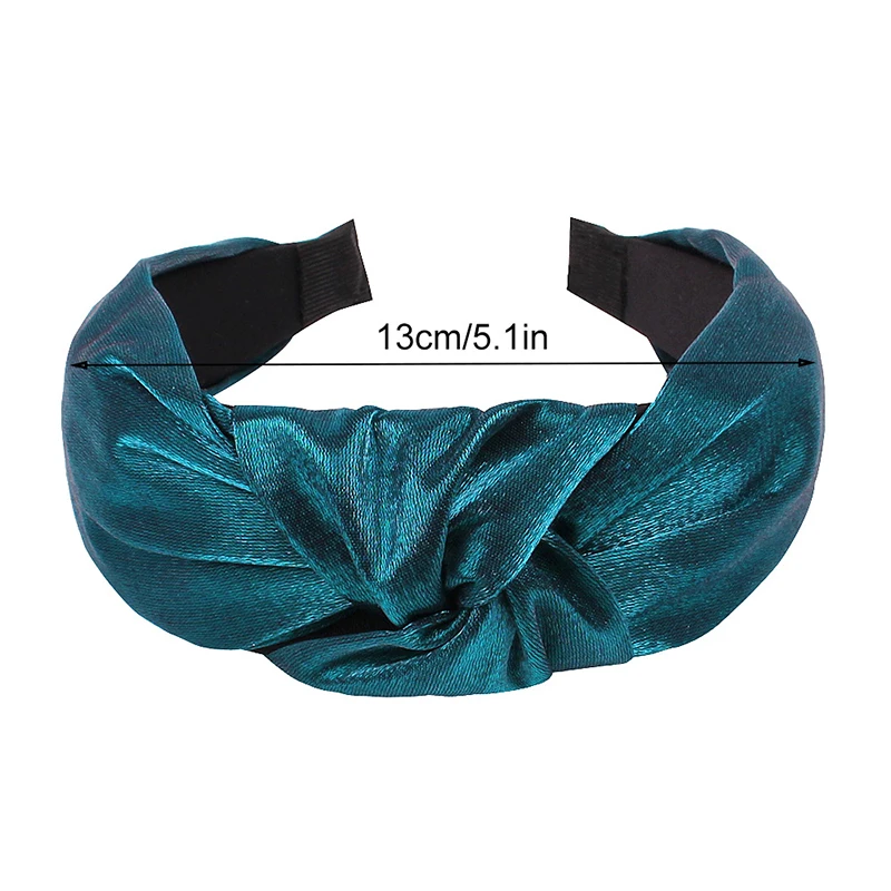 

1Pcs Bright Color Satin Cross Knotted Wide Headband for Women Korean Soft Hairband Head Hoop Turban Girls Cute Hair Accessories