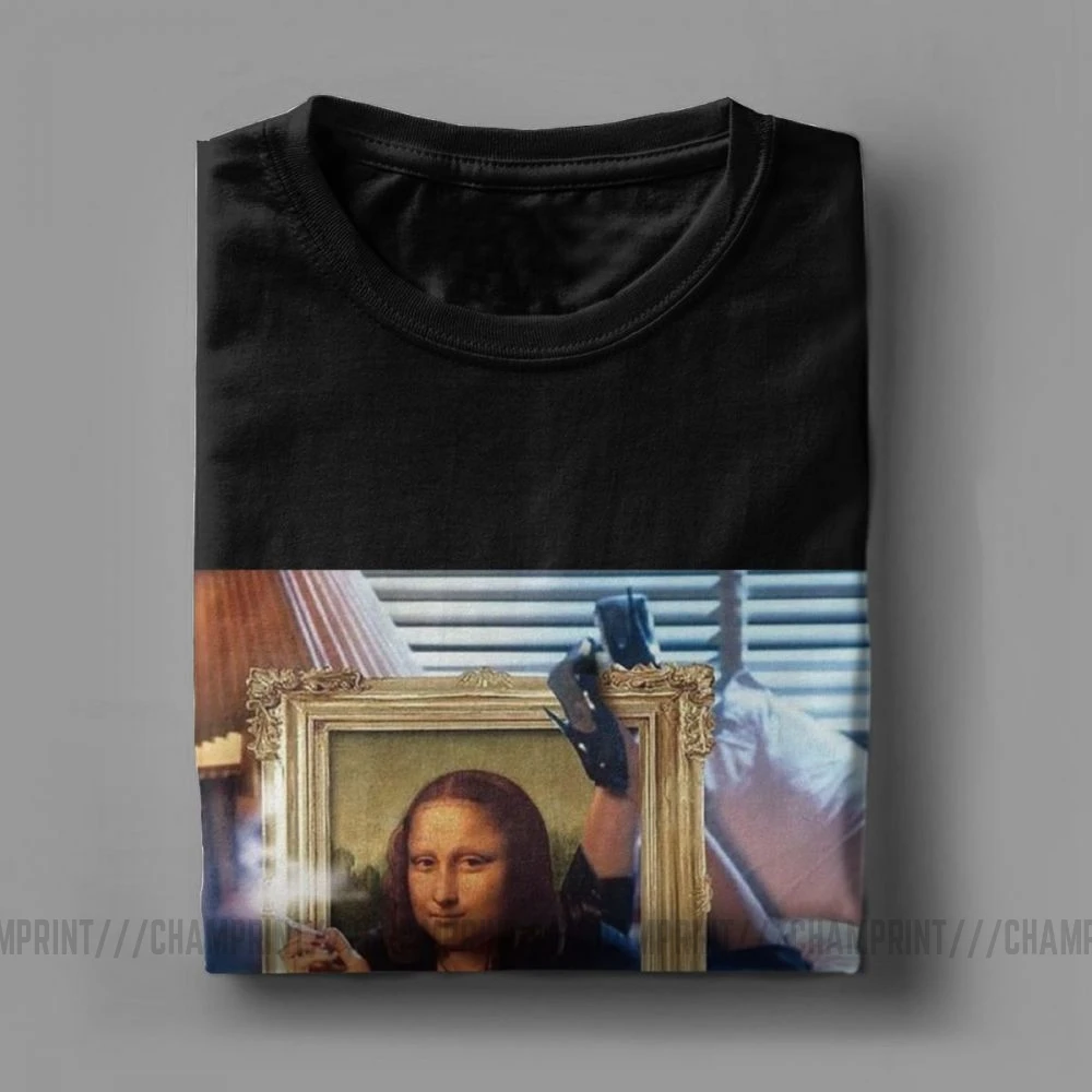 Мужская футболка Pulp Fiction Mona Lisa для отдыха с короткими рукавами из чистого хлопка