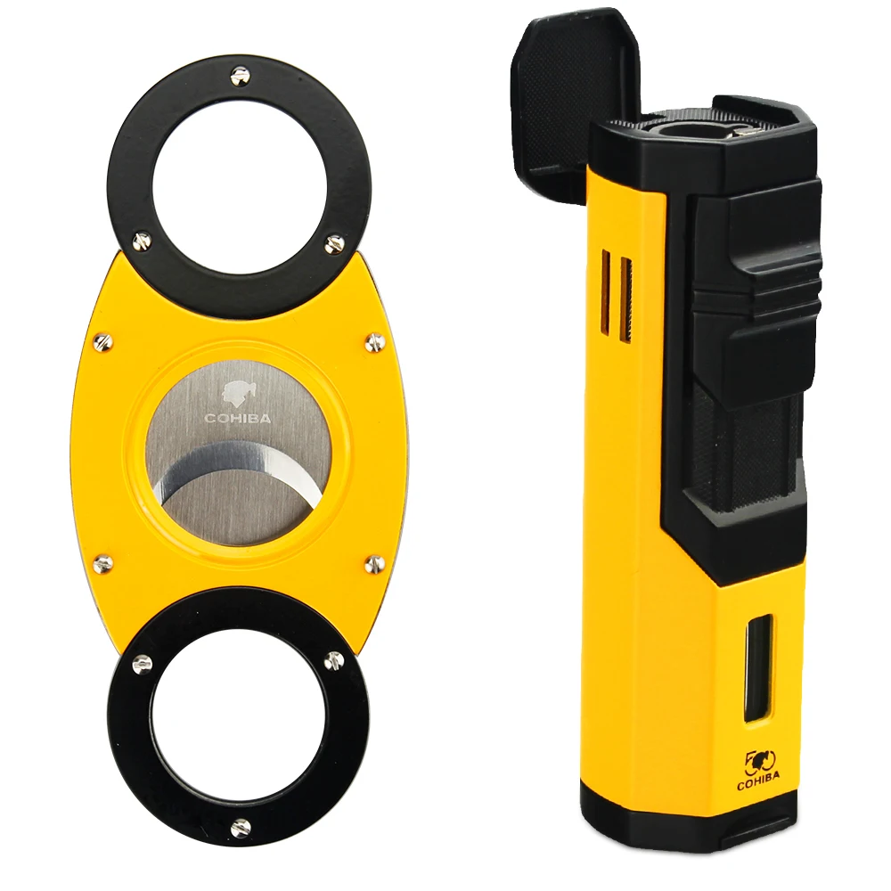 Набор зажигалок COHIBA для сигар ветрозащитфонарь газовая мини-зажигалка набор