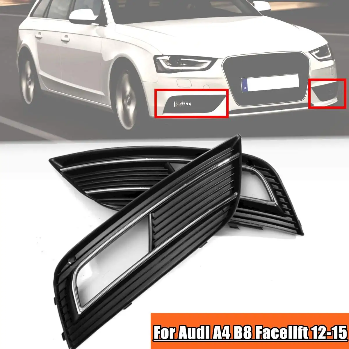 Противотумансветильник фара на передний бампер решетки для Audi A4 B8 Facelift 2012 2013 2014
