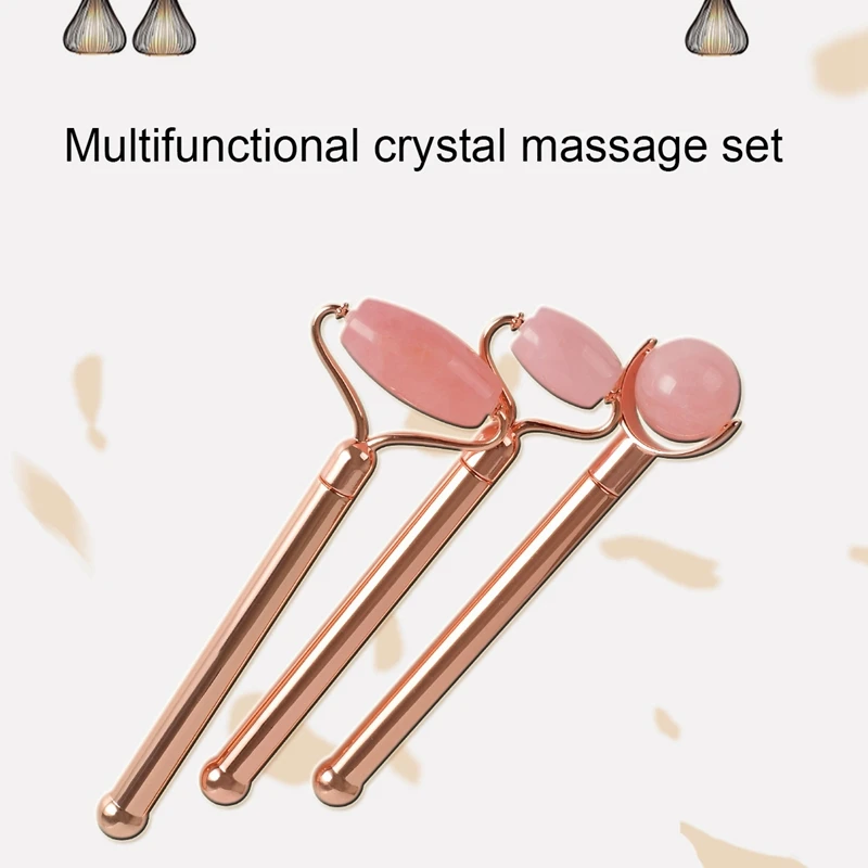 

Natural Rose Quartz Face Roller Massage Board for Anti Wrinkle Reduce Puffiness Beauty Massager