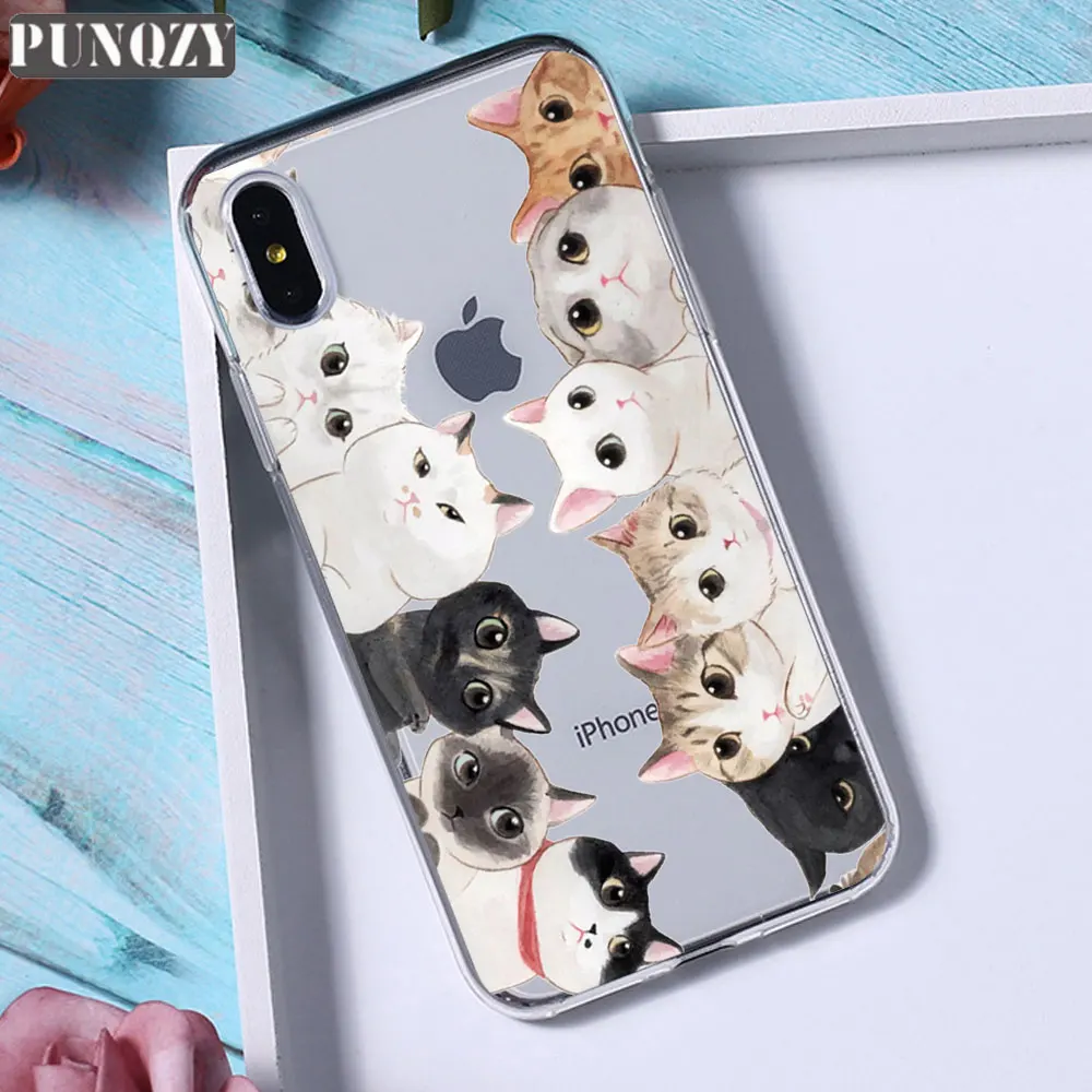 TPU D885 Забавный милый чехол для телефона с котом, собакой и животными для iPhone 11 pro max 5 SE 5 S 4S 6 6S 8 7 Plus X XR XS MAX прозрачный силиконовый чехол из ТПУ - Цвет: TPU D885