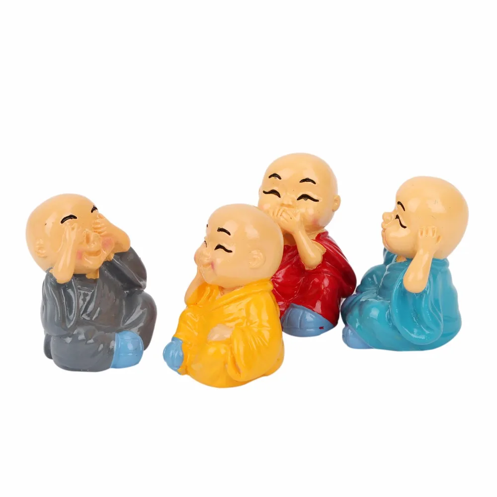 4 шт. мини-фигурка монах куклы аниме фигурка террариумные миниатюрюры микро