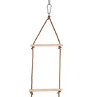 Крытый веревочная лестница с 6 деревянные перекладины веревочная лестница восхождение Лестничные Качели игрушки для детской спортивный подарок