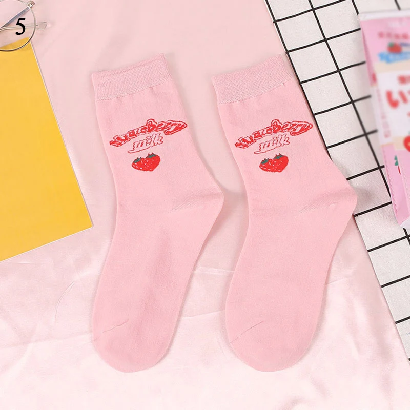 

Funny Middle Tube Cotton Socks Girl Sweet Harajuku Funny Creative Cartoon Animal Food Cotton Socks Kawaii Cute Girl Socks