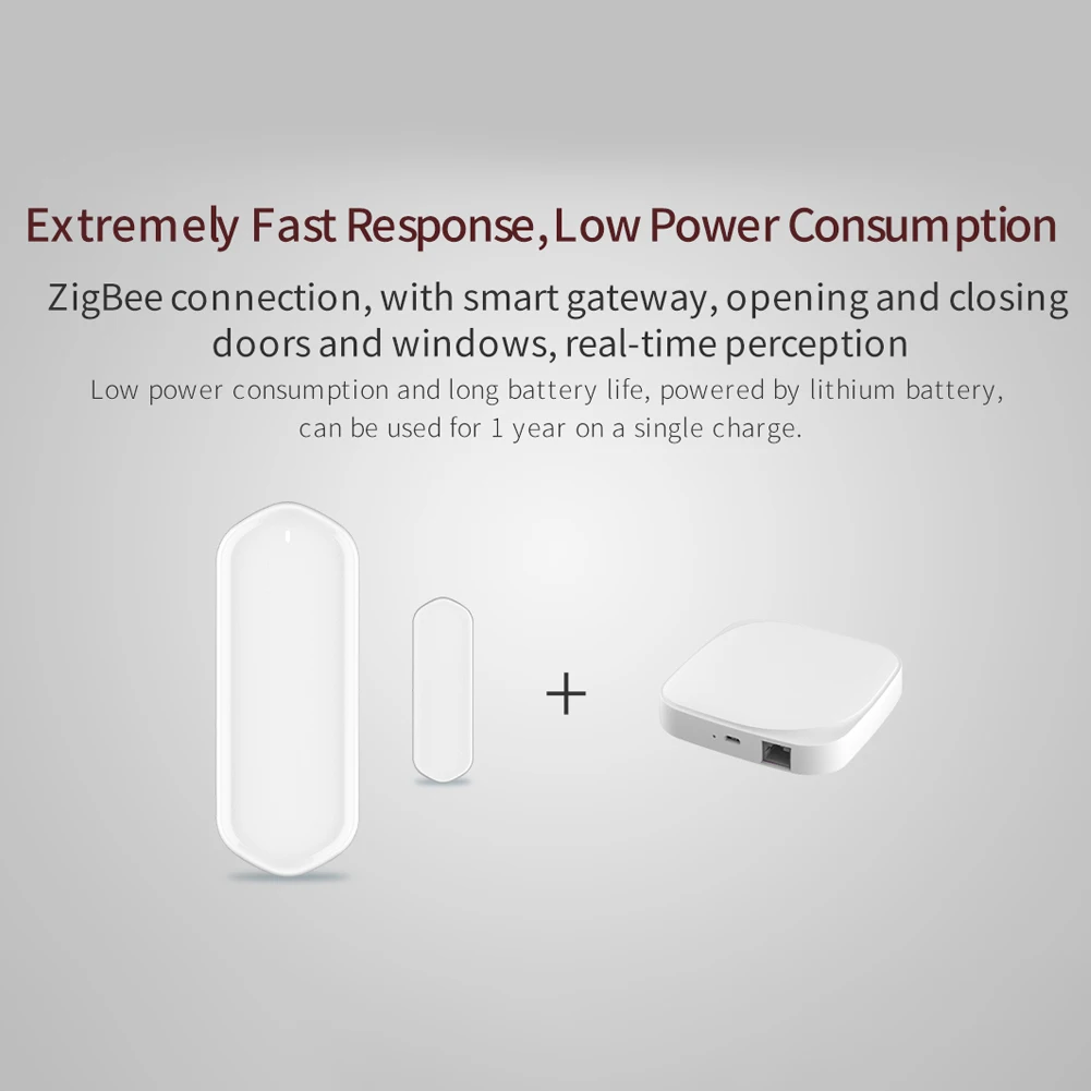 

YDS22 Zigbee Door Window Sensor Tuya Smart Door Open Closed Detector Smart Life App Control Gateway Required