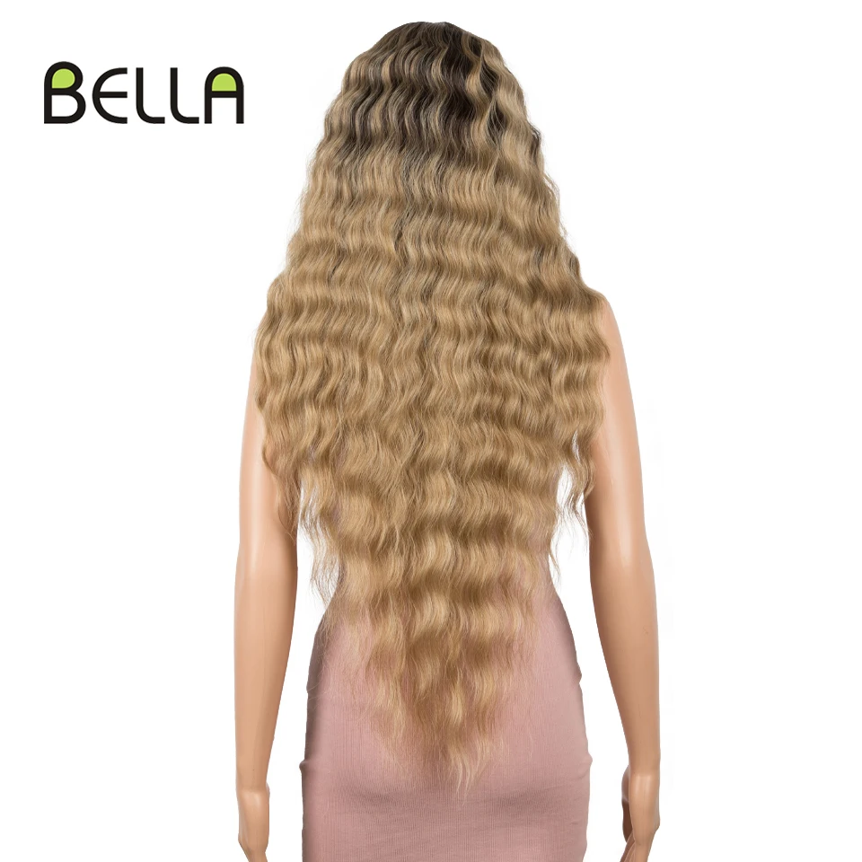 Женские синтетические парики Bella Philosophy светло коричневые с глубокой волной и