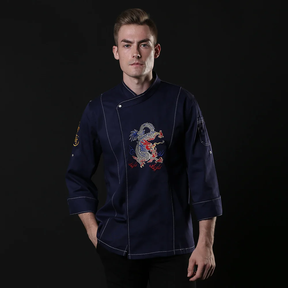 Длинные рукава Куртка шеф-повара гостиницы ресторана кухня рабочая одежда для