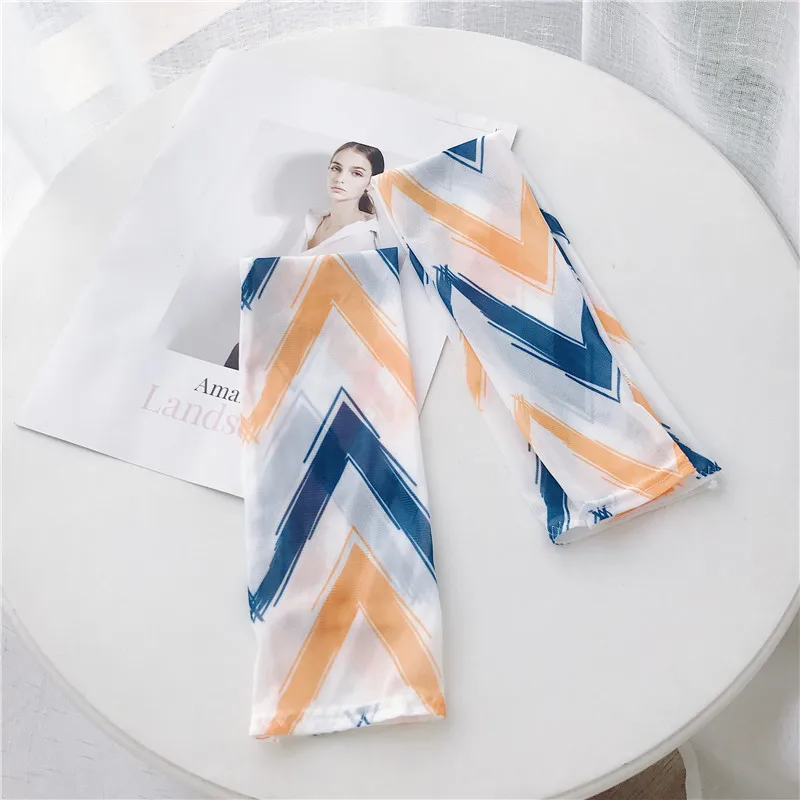 Женские солнцезащитные перчатки с принтом модные для вождения из ледяного шелка