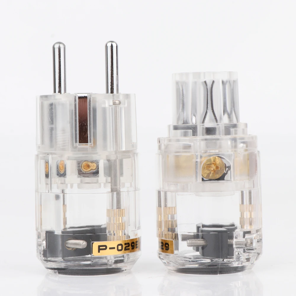

P029E Hifi родиевое покрытие штепсельная вилка европейского стандарта штепсельная вилка IEC для стандартных штепсельных вилок европейского ста...