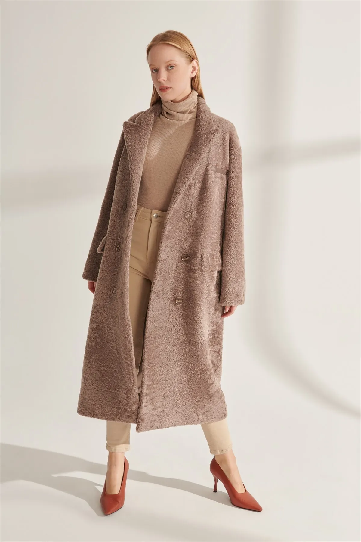 Genuine Fur Jackets Women Gray Color Kışlık Overcoats Warm Water Rüzgaz Proof Real Sheepskin Turkiyede Produced