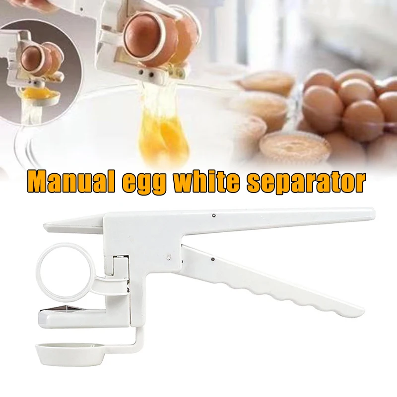 

Egg Cracker Handheld York and White Separator Helper Egg Opener Kitchen Gadget Tool B88