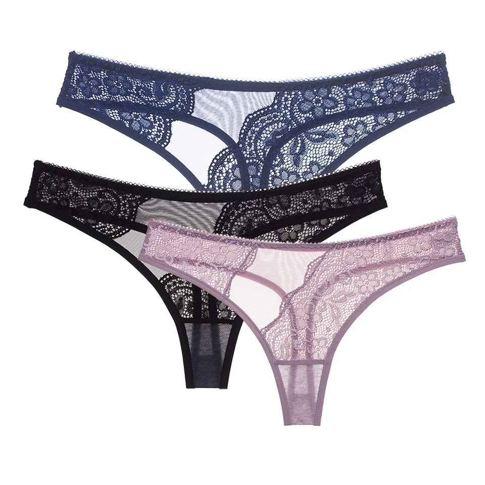 Женские прозрачные трусики бесшовные трусы уютный кружевные с низкой талией