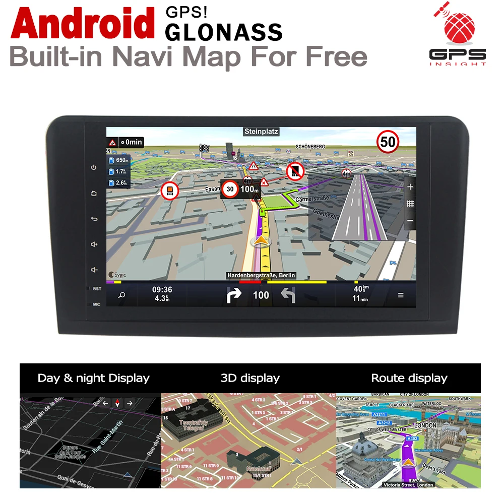 Автомобильный мультимедийный плеер HD экран стерео Android GPS Navi карта для Mercedes Benz GL