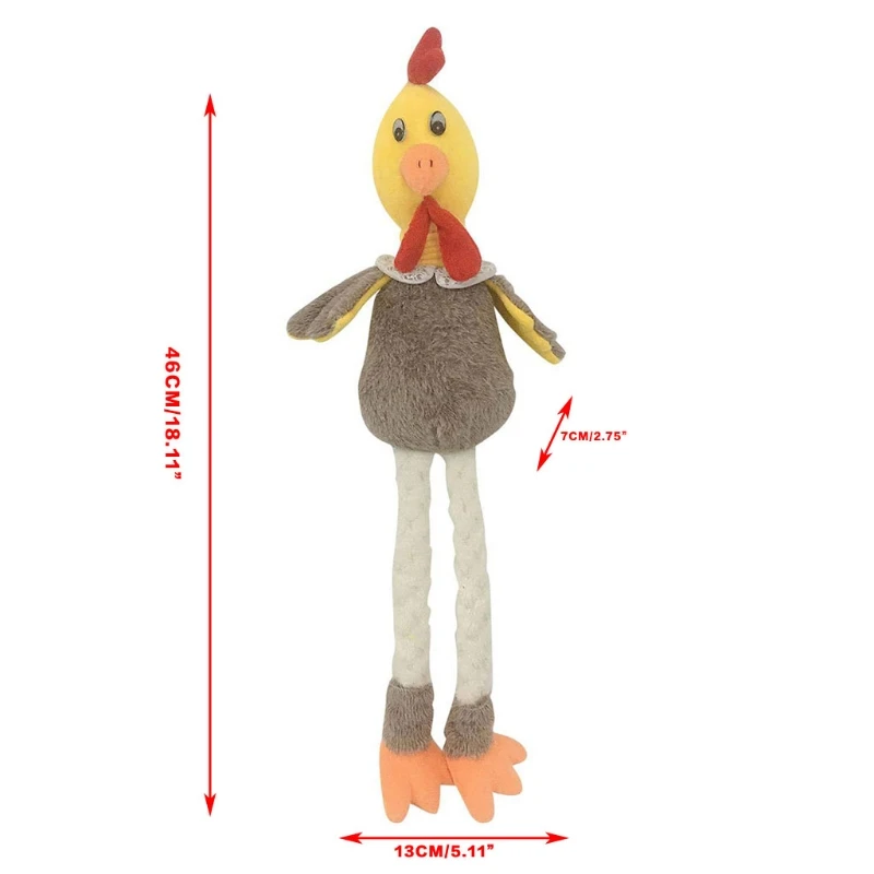 

46cm/18inch Mini Soft Plush Screaming Turkey Doll Decoration for House Plush Toy Stuffed Turkey with Squeaker for Pets