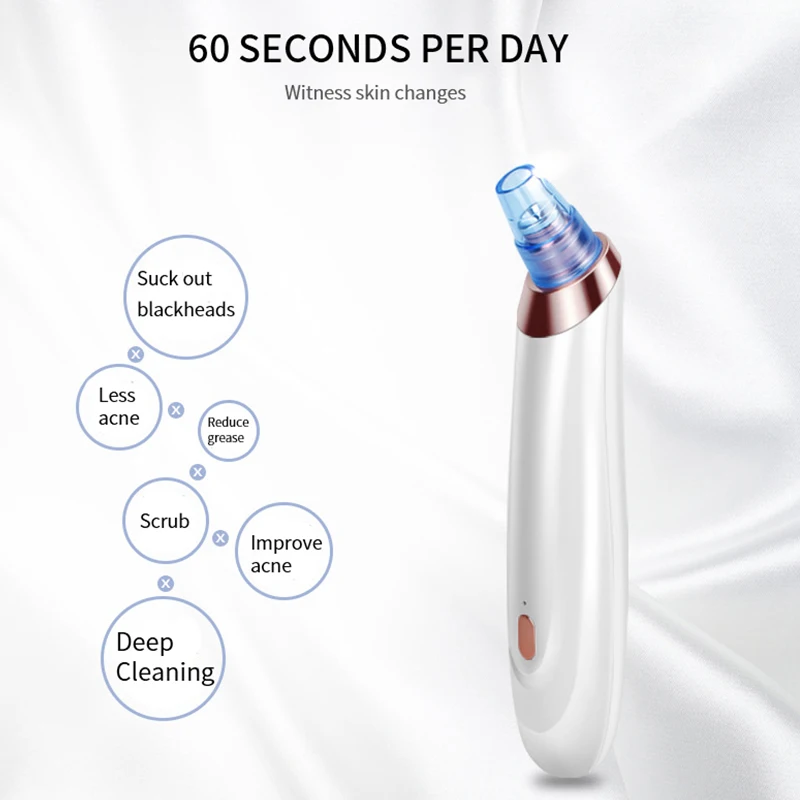 Электрический прибор для очистки пор от угрей с дисплеем подогревом CE/FCC | Красота