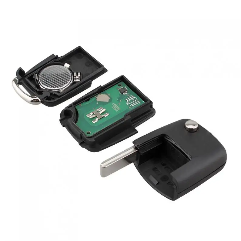 2 Buttons Keyless Uncut Flip Remote Key Fob with ID48 Chip 1J0 959 Fit for VW Beetle Bora Passat Polo Transporter T5 2002-2010 | Автомобили