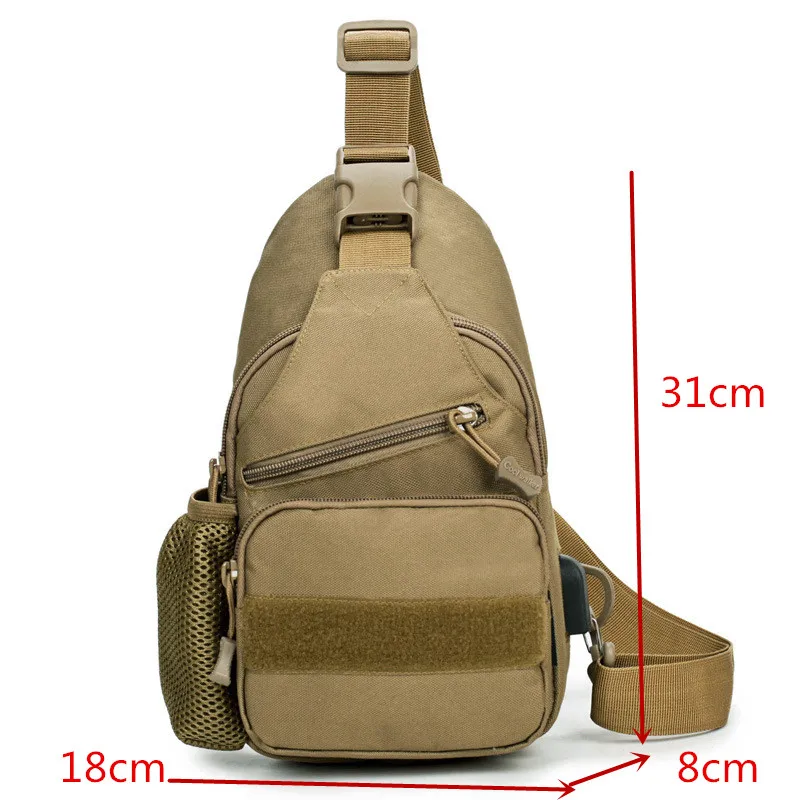 Сумка-мессенджер Мужская холщовая с USB-разъемом |