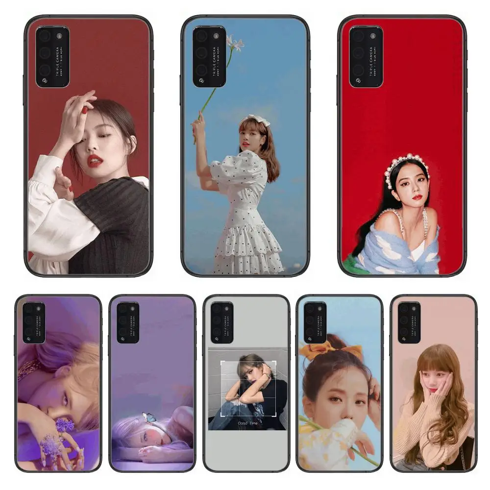 

Girl group blankpink Clear Phone Case For Huawei Honor 10 20 30 9 X Pro Lite V 5G RU Black Etui Coque Hoesjes Comic Fashion