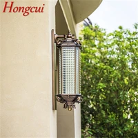 hongcui outdoor wall lamp led classical retro luxury light sconces waterproof ip65 decorative for home