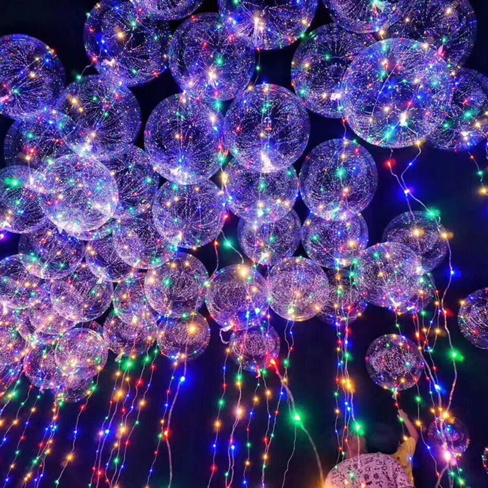 

18‘’ LED String Lights Helium Balloon Hydrogen Balloon Christmas Party Wedding Room Restaurant Ceremony Festival Decoration Lamp