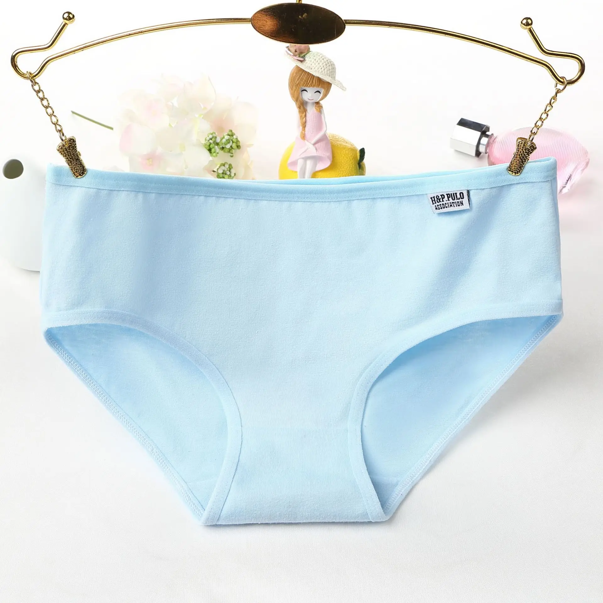 

High-Quality Pure Cotton Women Panties Underwear Cotton Breathable Solid Candy Color Women Girl Briefs Underpant Lingerie Panty