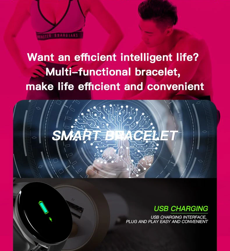 D18 Bluetooth Смарт-часы пульсометр кровяное давление фитнес-трекер IP67
