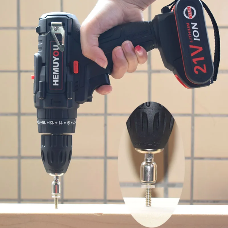 Аккумуляторная дрель шуруповерт 21 в с литиевой батареей|Электрические дрели| |