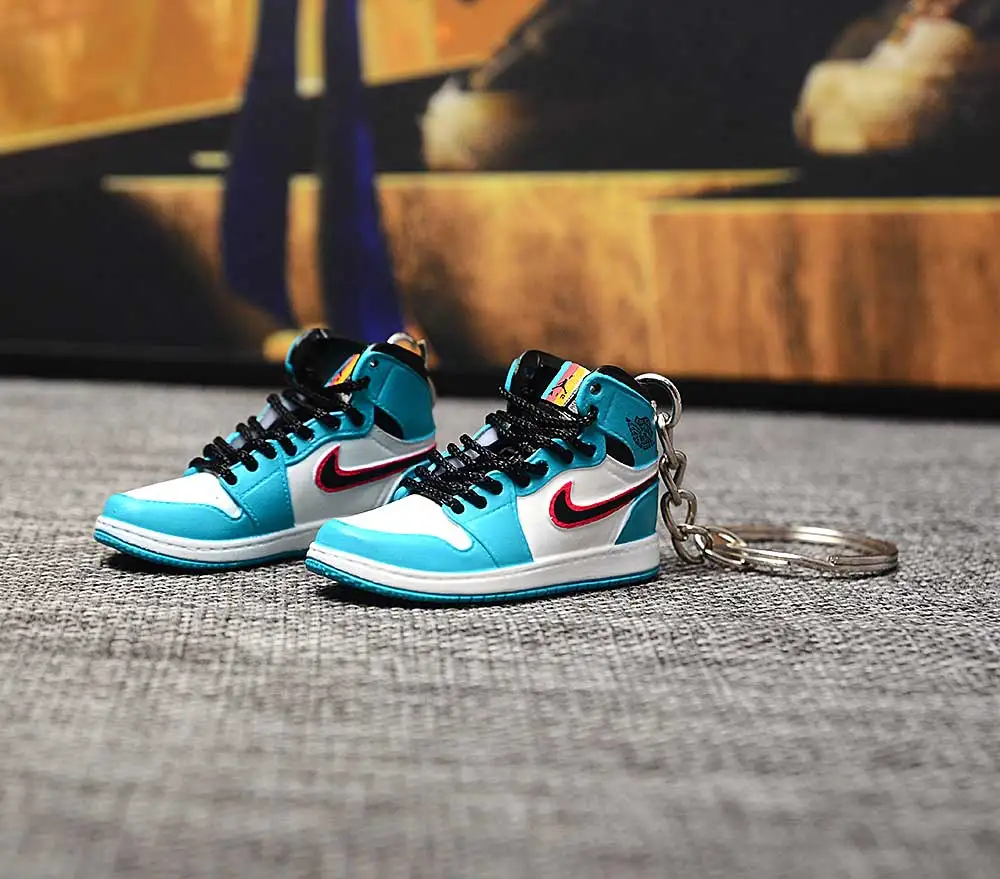 a pair w metal ring Дропшиппинг тапки обуви брелок 1 3D мини-кроссовки "OW CHICAGO" Спортивная обувь тапки брелки - Цвет: a pair w metal ring