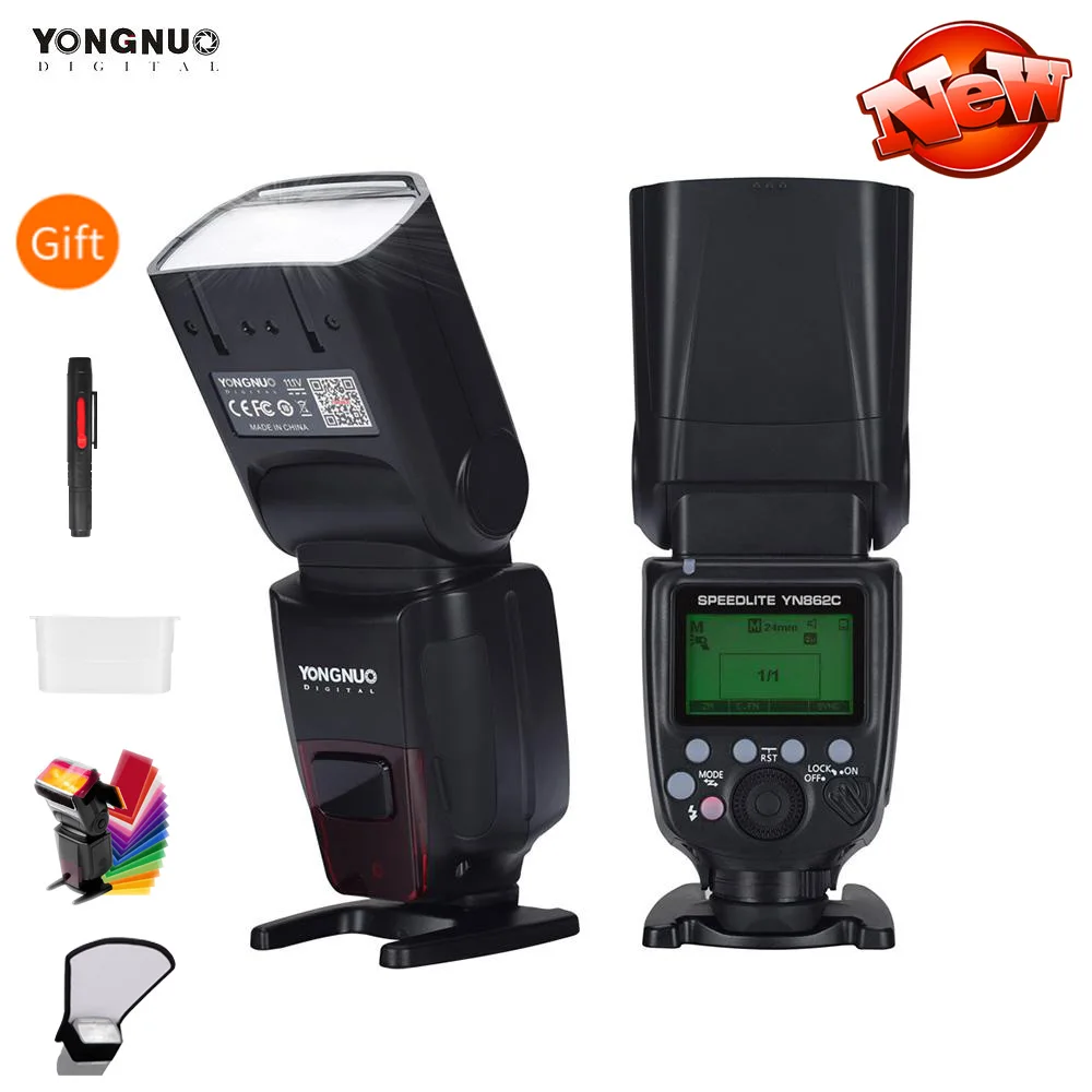 Беспроводная вспышка YONGNUO YN862C Speedlite TTL для камеры Master Slave Canon 5D IV/6D/7D/40D/650D/1200D/EOS R Фотовспышки 