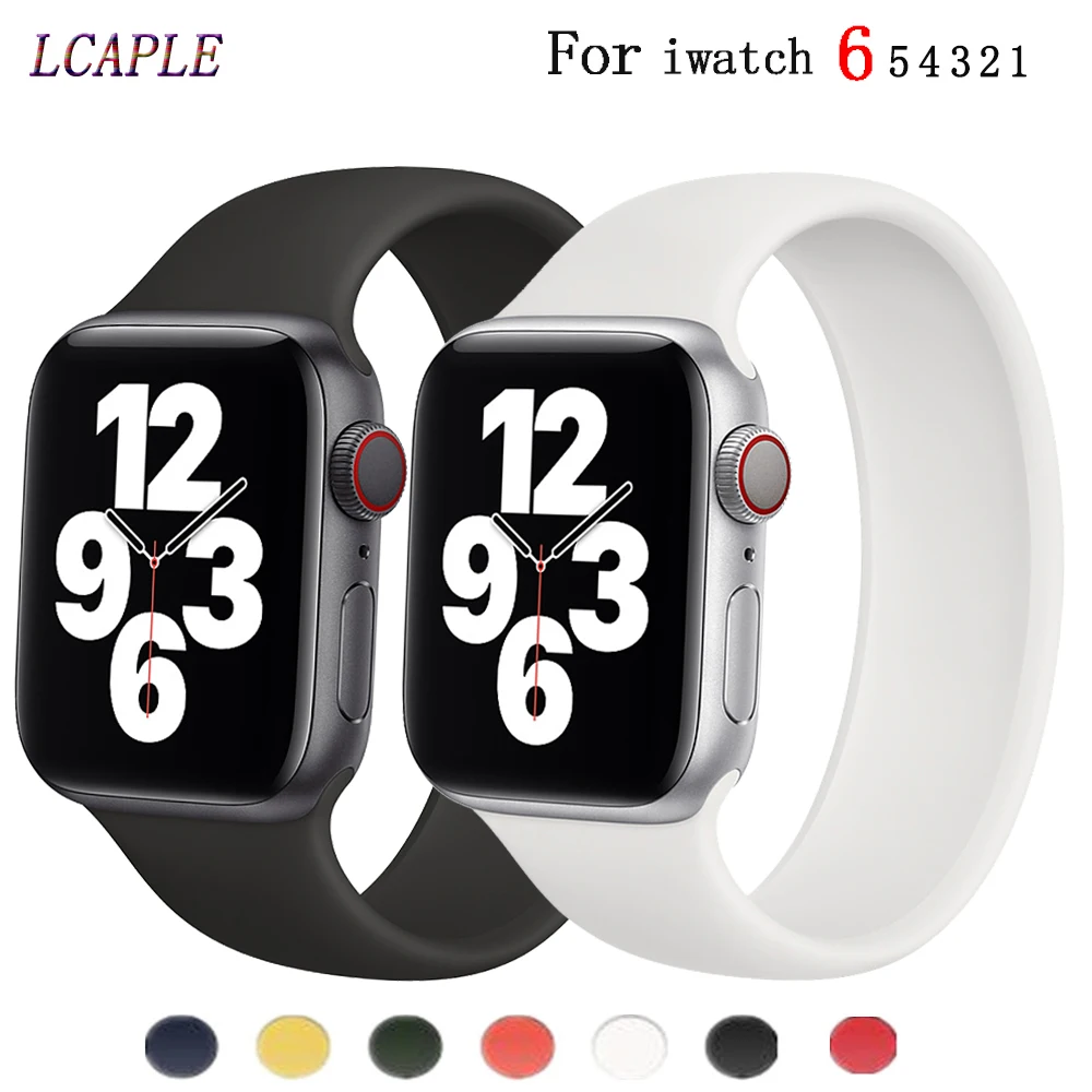 

Solo Loop Strap For Apple Watch Band 40mm 44mm 38mm 42mm Iwatch accessories Elastic Silicone Correa Apple Watch Serie 6 5/4/3/SE