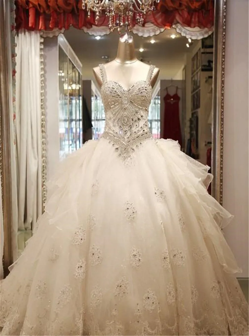 Роскошные свадебные платья с V-образным вырезом новинка стильное бальное платье