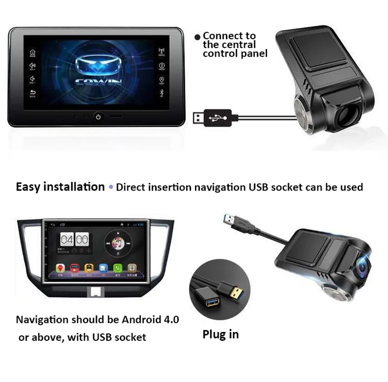 Мини Автомобильный видеорегистратор камера для автомобиля Android DVR