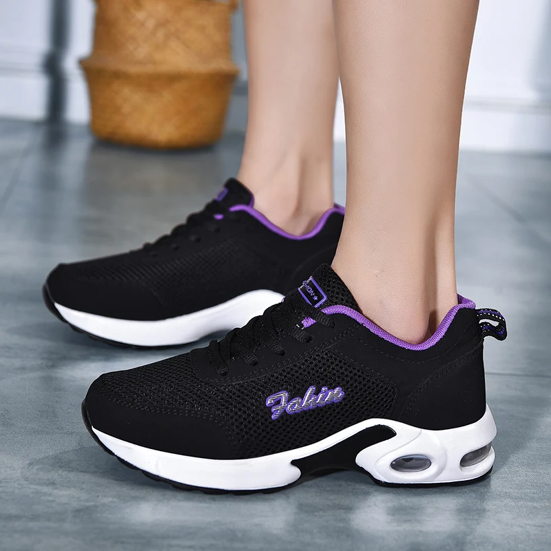 

Damyuan Flat Shoes Women Sneakers Comfortable Breathable Casual Sports Shoes Ladies Increase Air Cushion Platform Shoes 42