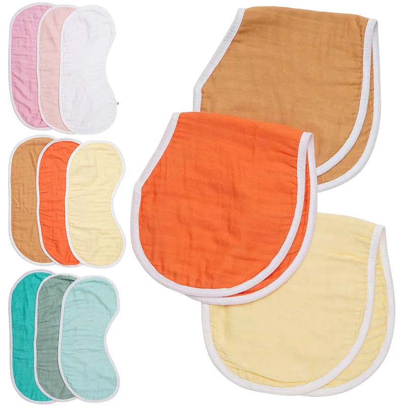 

New Pure Color Baby Burp Cloths Waterproof Feeding Bibs Newborn Saliva Towel Anti Drooling Infant Aprons Bandana Baberos Bebe