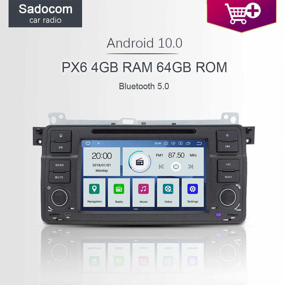 PX6 DSP 1 din Android 10 0 6 ядер 4 Гб + 64 ГБ Автомобильный DVD плеер RDS Автомагнитола
