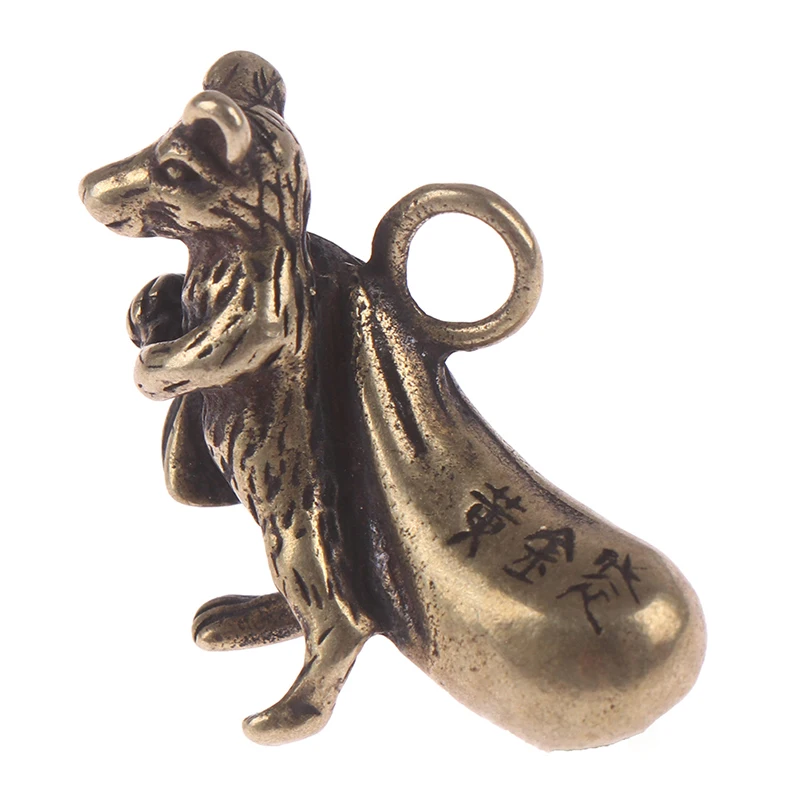 Медная фигурка крысы украшение для дома аксессуары гостиной латунные животные