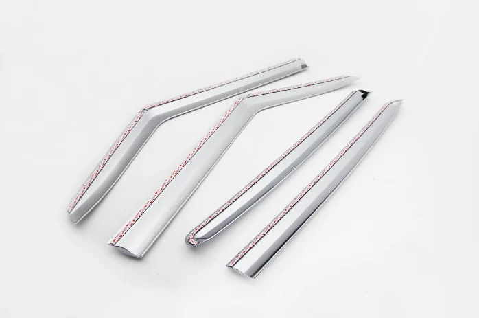 

Chrome Door Visor Side Window Deflector Shade Sun Rain Shield Silver Trips Eaves for Suzuki Swift 2010