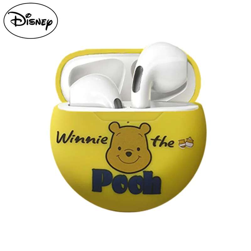 

Новые беспроводные Bluetooth-наушники Disney, наушники с зарядным боксом, спортивные водонепроницаемые стереонаушники с мультипликационным рисун...