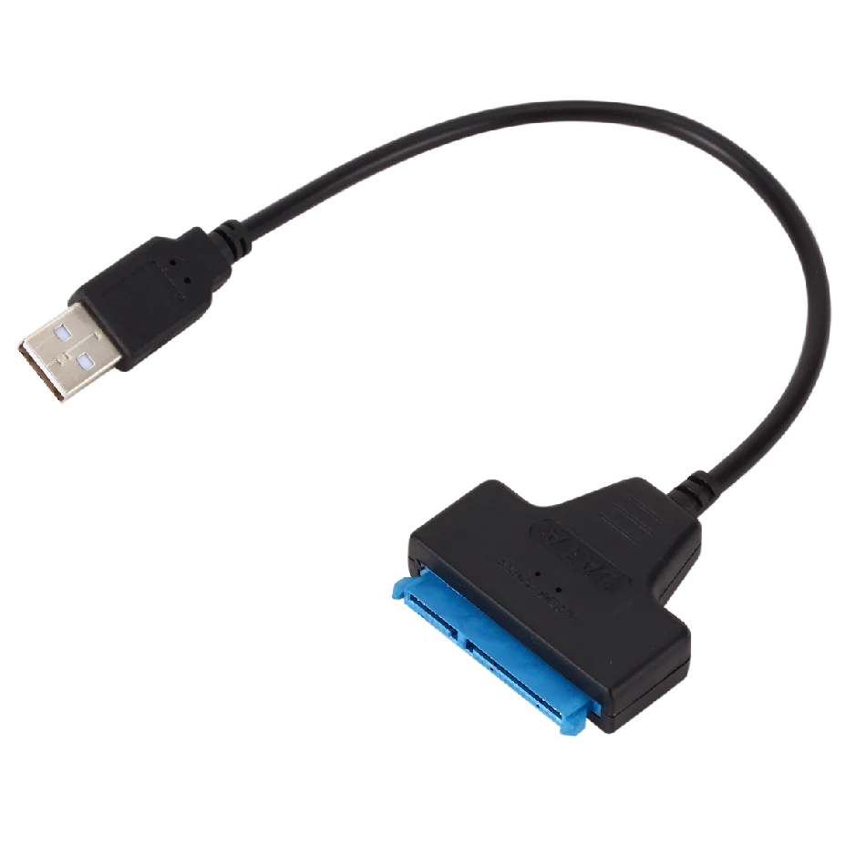 Кабель переходник WVVMVV USB2.0 на SATA 22pin проводной кабель для подключения жесткого