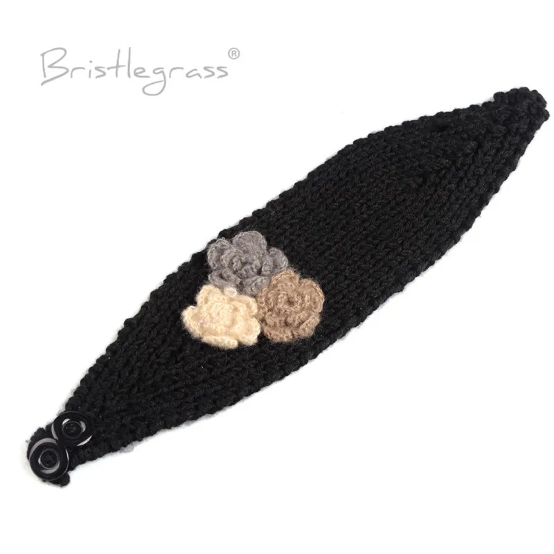 BRISTLEGRASS женские зимние леггинсы для девочек с цветочным узором вязанное крючком