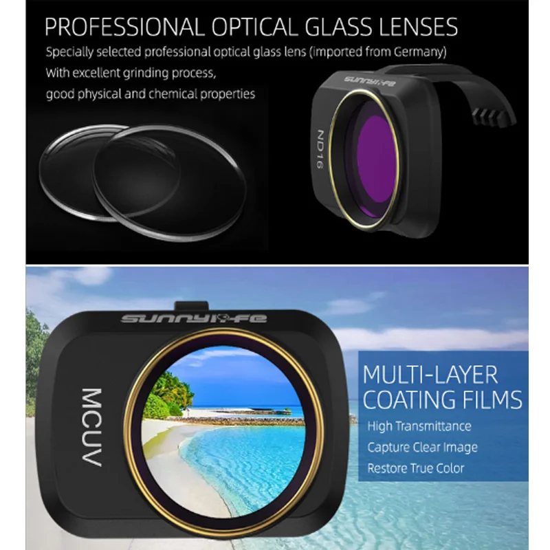 Фильтр объектива камеры для DJI Mavic Mini ND/PL UV/CPL/ND4 PL/ND8 ND16 PL ND32 набор Оптических
