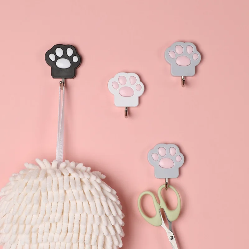 

Simple Cartoon Cat Claw Hook Room Decoration Accessories Clothing Rack Key Holders Kitchen Organizer Bathroom Storage Hooks