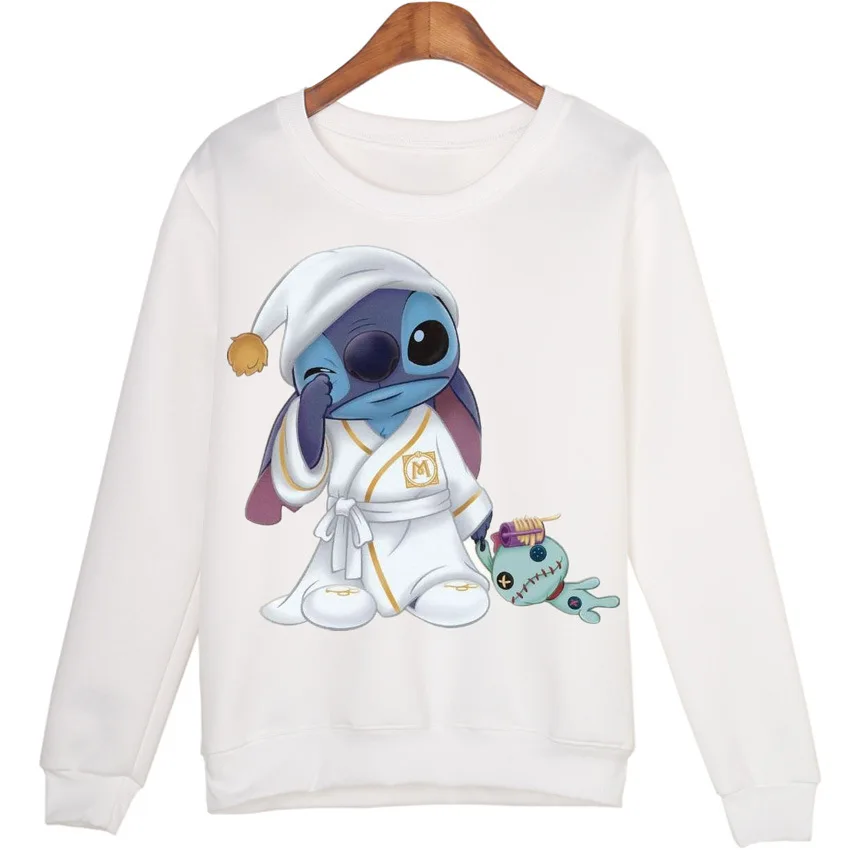 

Harajuku Cartoon Comic Stitch Printing Joker Trend Pullover Sweatshirt Mouse Lovers Kawaii Women Casual Long Sleeve Hoodies Tops